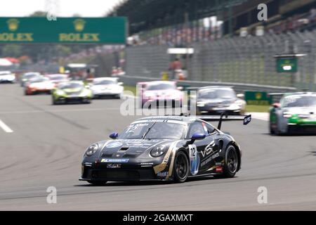 Budapest, Ungarn. August 2021. # 12 Marvin Klein (F, CLRT), Porsche Mobil 1 Supercup auf dem Hungaroring am 1. August 2021 in Budapest, Ungarn. (Foto von HOCH ZWEI) Quelle: dpa/Alamy Live News Stockfoto