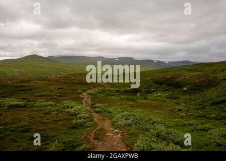 Kungsleden Trail zwischen Hemavan und Ammarnas, Schweden Stockfoto