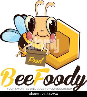 Bee foody Food-Vektor-Logo. Stock Vektor