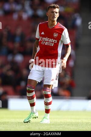 London, England, 1. August 2021. Ben White von Arsenal während des Vorsaison-Freundschaftsspiel im Emirates Stadium, London. Bildnachweis sollte lauten: Paul Terry / Sportimage Stockfoto