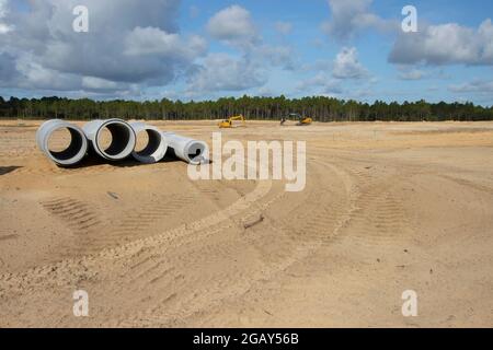 Native Lebensraum Wald für neue Wohnungsbau in North Central Florida zerstört Stockfoto