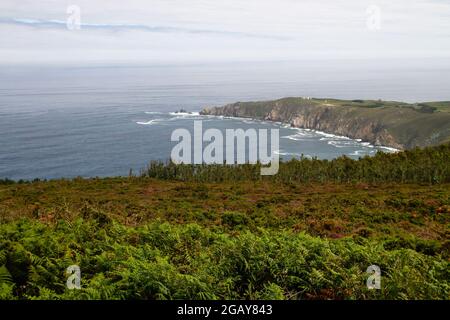 Punta de Estaca de Bares, der nördlichste Punkt der Iberischen Halbinsel, liegt in Galicien, Spanien. Stockfoto