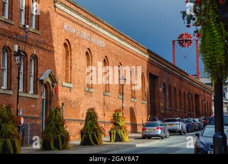 Museum of Science and Industry (MOSI), Castlefield, Manchester, Nordwestengland, im ehemaligen Bahnhof Liverpool Road Stockfoto