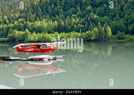 Wasserflugzeug in Alaska, USA Stockfoto