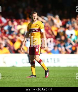 Motherwell, Schottland, Großbritannien. August 2021; Fir Park, Motherwell, North Lanarkshire, Schottland; Scottish Premiership Football, Motherwell versus Hibernian; Stephen ODonnell von Motherwell Credit: Action Plus Sports Images/Alamy Live News Stockfoto