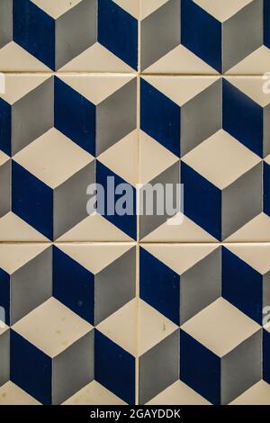 Isometrische Würfel Muster dekorative Fliese Stockfoto