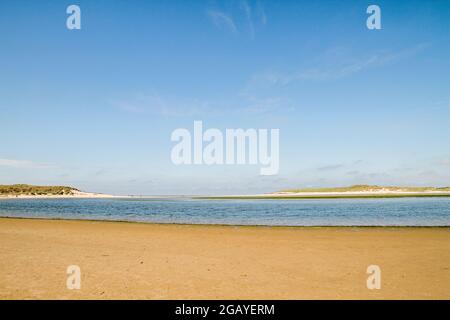 Sumpflandschaft im Naturschutzgebiet De Slufter, Nationaal Park Duinen van Texel auf der Insel Texel, Nordholland, Niederlande Stockfoto