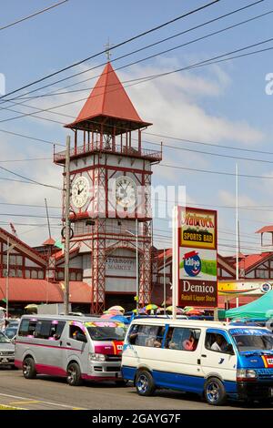 Stabroek Market Uhrenturm in Georgetown Guyana Südamerika Stockfoto