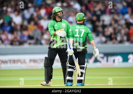 LONDON, GROSSBRITANNIEN. 1. August 2021. Während der Hundert zwischen London Spirit und Southern Brave am Sonntag, 01. August 2021 in LONDON, ENGLAND. Kredit: Taka G Wu/Alamy Live Nachrichten Stockfoto