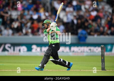 LONDON, GROSSBRITANNIEN. August 2021. Alex Davies von Southern Brave während der Hundert zwischen London Spirit und Southern Brave bei Lord's am Sonntag, 01. August 2021 in LONDON ENGLAND. Kredit: Taka G Wu/Alamy Live Nachrichten Stockfoto