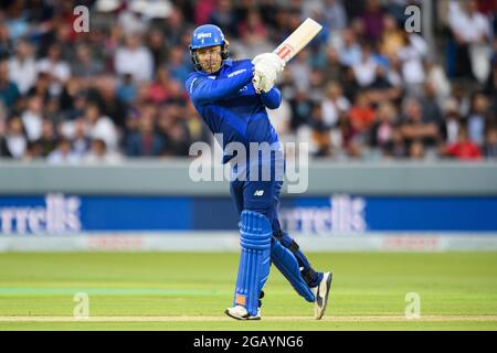 LONDON, GROSSBRITANNIEN. August 2021. Adam Rossington von London Spirit während der Hundert zwischen London Spirit und Southern Brave bei Lord's am Sonntag, 01. August 2021 in LONDON ENGLAND. Kredit: Taka G Wu/Alamy Live Nachrichten Stockfoto