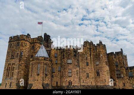 Alnwick Castle, Northumberland, Juni 2021 Stockfoto