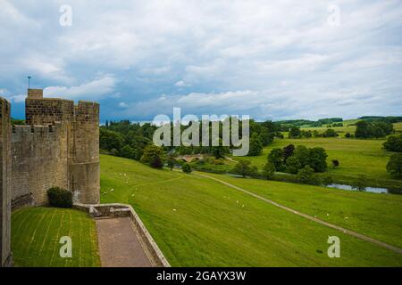 Alnwick Castle, Northumberland, Juni 2021 Stockfoto