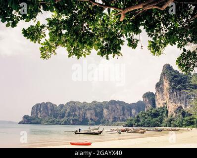 West Railay Beach Krabi Thailand Stockfoto