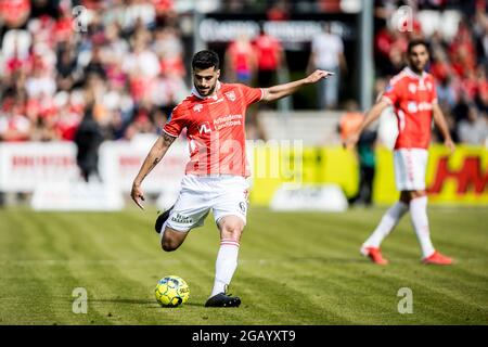 Vejle, Dänemark. August 2021. Saeid Ezatolahi (6) von Vejle Boldklub, gesehen während des 3F Superliga-Matches zwischen Vejle Boldklub und Broendby IF im Vejle Stadion in Vejle. (Foto: Gonzales Photo/Alamy Live News Stockfoto