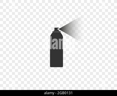 Symbol für Aerosol, Flasche, Spray. Vektorgrafik. Flaches Design. Stock Vektor
