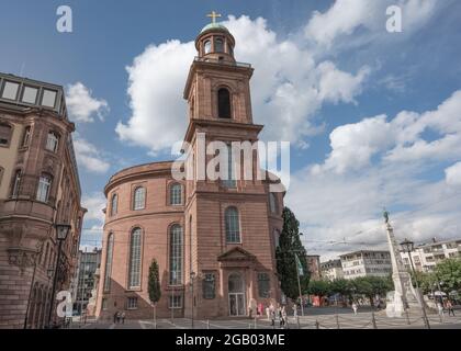 Frankfurt- die Paulskirche war erst 1833 als evangelisch-lutherische Hauptkirche der Stadt Frankfurt am Main gewesen Stockfoto