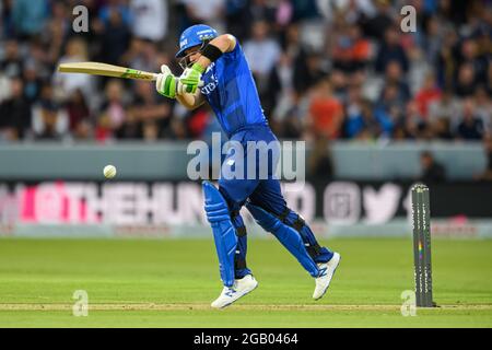 LONDON, GROSSBRITANNIEN. August 2021. Josh Inglis von London Spirit während der Hundert zwischen London Spirit und Southern Brave bei Lord's am Sonntag, 01. August 2021 in LONDON ENGLAND. Kredit: Taka G Wu/Alamy Live Nachrichten Stockfoto