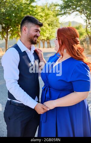 Paar in Liebe auf ein romantisches Date Stockfoto
