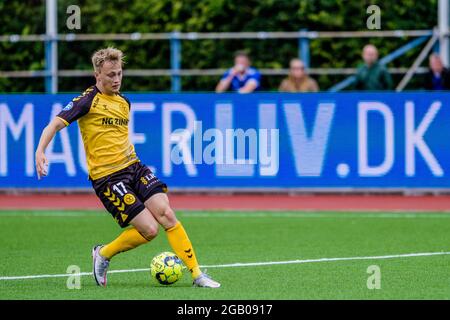 Kopenhagen, Dänemark. 31. Juli 2021. Casper Tengstedt (17) von AC Horsens beim NordicBet Liga-Spiel zwischen Fremad Amager und AC Horsens im Sundby Idraetspark in Kopenhagen. (Foto: Gonzales Photo - Robert Hendel). Stockfoto