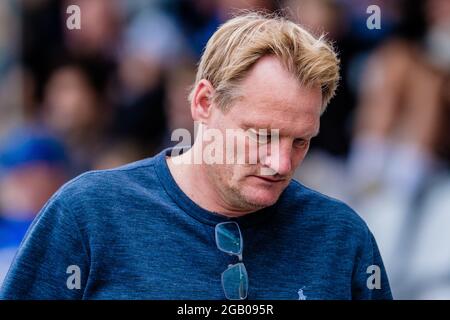 Kopenhagen, Dänemark. 31. Juli 2021. Ex-Fußballer per Frandsen beim NordicBet Liga-Spiel zwischen Fremad Amager und AC Horsens im Sundby Idraetspark in Kopenhagen. (Foto: Gonzales Photo - Robert Hendel). Stockfoto