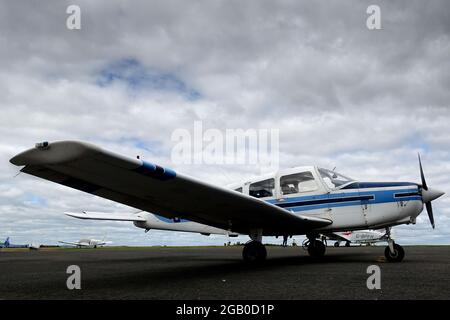 Flugstunden am Flughafen Perth Stockfoto