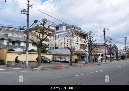 Kyoto, Japan - 12. Dezember 2016: Blick auf eine lokale Dorfkultur in Kyoto, Japan. Stockfoto