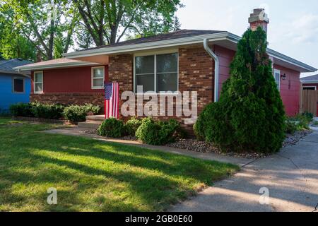 Ein Vorstadthaus in Ankeny, Iowa. Stockfoto