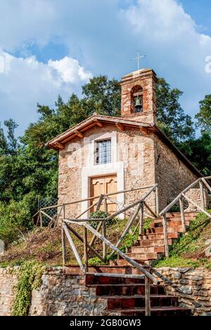 Oratorium von Santa Lucia, erbaut im 16. Jahrhundert, in der Nähe der Kurstadt Calidario, Venturina Terme, Gemeinde Campiglia Marittima, Tusca Stockfoto