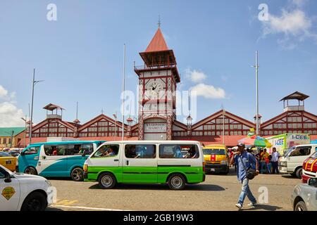 Stabroek Market Uhrenturm in Georgetown Guyana Südamerika Stockfoto