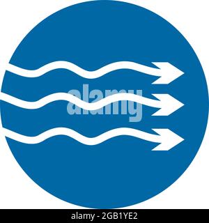 Vektorvorlage für das Design des Windsymbols Stock Vektor
