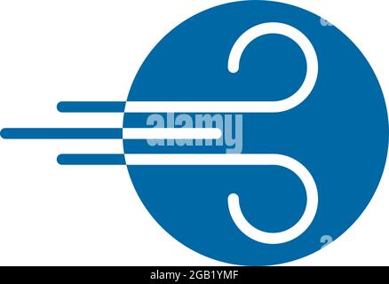 Vektorvorlage für das Design des Windsymbols Stock Vektor