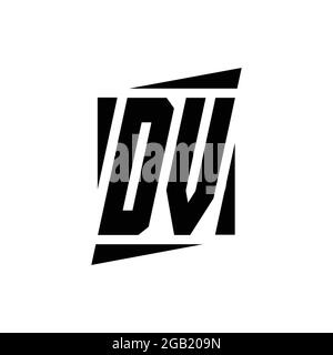 DV-Logo-Monogramm mit moderner Konzept-Design-Vorlage isoliert auf weißem Hintergrund Stock Vektor