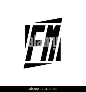 FM-Logo-Monogramm mit moderner Konzept-Design-Vorlage isoliert auf weißem Hintergrund Stock Vektor