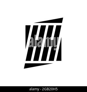 HH Logo-Monogramm mit modernen Stil Konzept Design-Vorlage isoliert auf weißem Hintergrund Stock Vektor