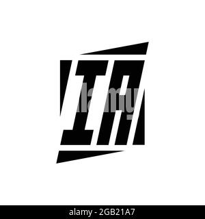 IA Logo-Monogramm mit moderner Konzept-Design-Vorlage isoliert auf weißem Hintergrund Stock Vektor