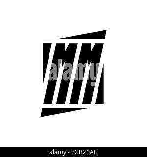 MM-Logo-Monogramm mit modernem Konzept Design-Vorlage isoliert auf weißem Hintergrund Stock Vektor