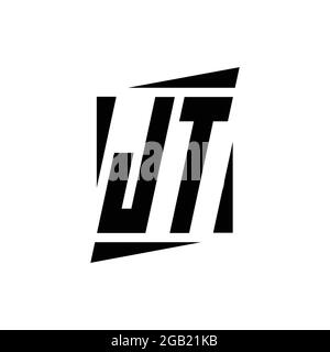 JT Logo-Monogramm mit modernem Konzept Design Vorlage isoliert auf weißem Hintergrund Stock Vektor