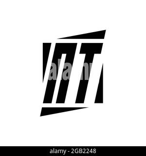 NT-Logo-Monogramm mit modernem Konzept Design Vorlage isoliert auf weißem Hintergrund Stock Vektor
