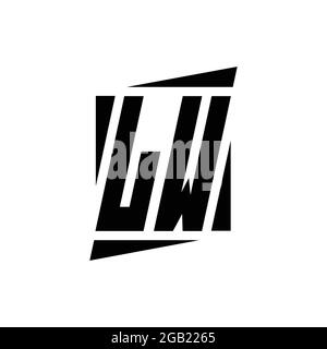 LW-Logo-Monogramm mit modernem Konzept Design Vorlage isoliert auf weißem Hintergrund Stock Vektor