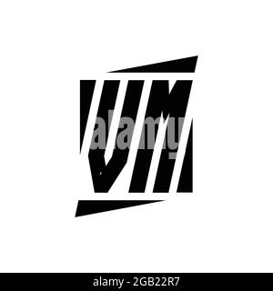 VM-Logo-Monogramm mit moderner Konzept-Design-Vorlage isoliert auf weißem Hintergrund Stock Vektor