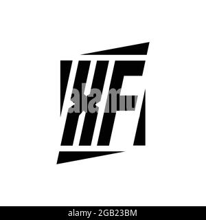 XF Logo-Monogramm mit moderner Designvorlage auf weißem Hintergrund isoliert Stock Vektor