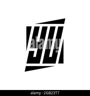 YU Logo Monogramm mit modernen Stil Konzept Design Vorlage isoliert auf weißem Hintergrund Stock Vektor
