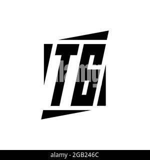 TG Logo-Monogramm mit modernen Stil Konzept Design-Vorlage isoliert auf weißem Hintergrund Stock Vektor