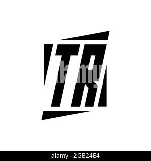 TR Logo-Monogramm mit moderner Konzept-Design-Vorlage isoliert auf weißem Hintergrund Stock Vektor