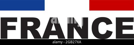 Frankreich Flagge Logo Design Vektor Vorlage Stock Vektor