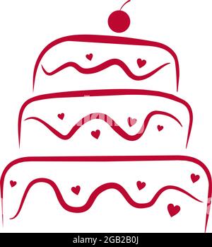 Cake Shop Symbol Logo Design Vektor Vorlage Stock Vektor