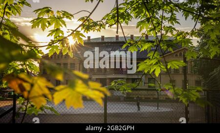 Turnhalle Tabor in Ljubljana an einem sonnigen Morgen. Stockfoto