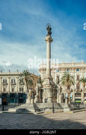 Colonna dell'Immacolata auf der Piazza San Domenico in Palermo, Sizilien Stockfoto