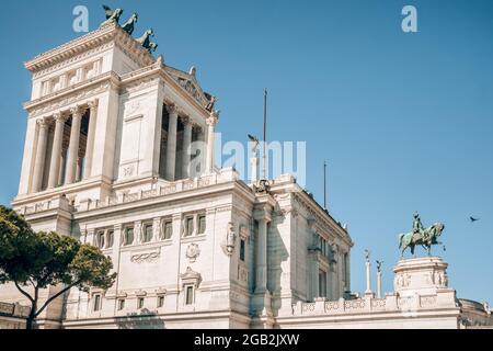 Altar des Vaterlandes oder Monumento Nazionale a Vittorio Emanuele II in Rom Stockfoto